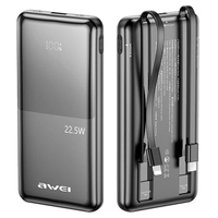 awei powerbank p76k 10000mah 22.5wczarny/black digital display