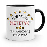 Dla Dietetyka Dietetyczki Kubek Czarny Na Prezent Z Nadrukiem Ze Zdjęciem