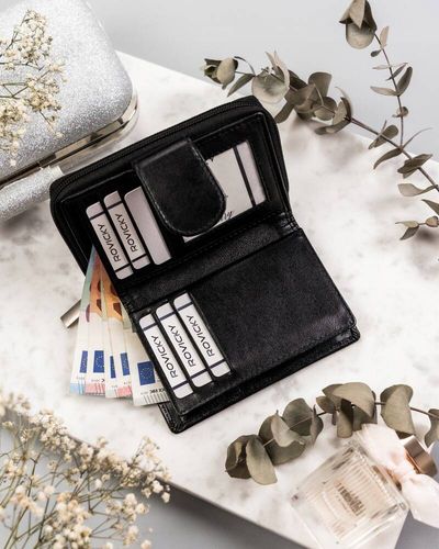 skórzany portfel damski z systemem rfid protect - rovicky na Arena.pl