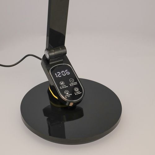 lampka biurkowa szkolna na biurko stołowa led trzy barwy do pracy z zegarem na Arena.pl