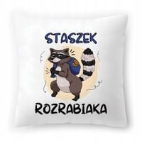 Poduszka Biała 40X40 Cm Dla Staszka Syna Dziecka Z Nadrukiem Ze Zdjęciem
