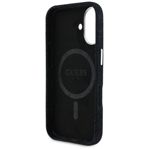 Etui Guess Denim Triangle Logo MagSafe do iPhone 16 czarny na Arena.pl