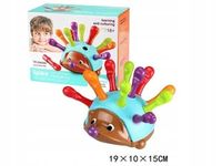 Jeżyk sensoryczny edukacyjny Montessori wyjmowane kolce 18m+ Motoryka mała