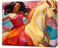 Obraz 70x60cm Taniec na Wietrznym Koniu