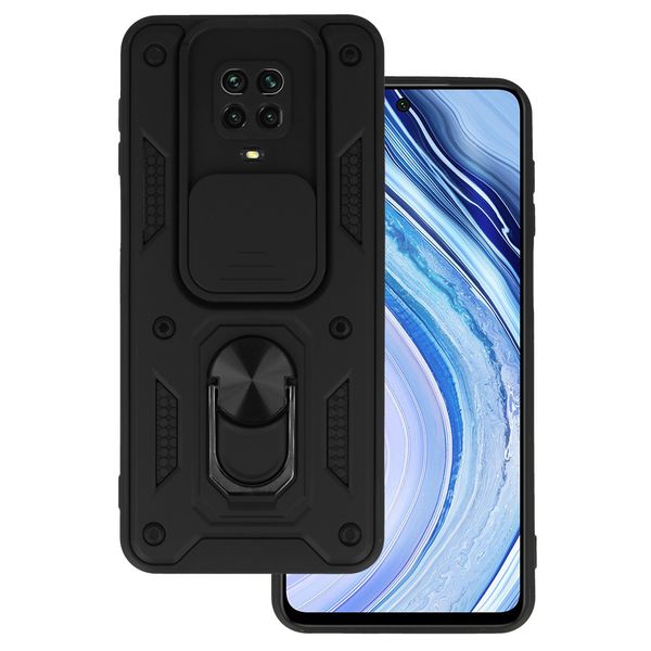 Slide Camera Armor Case do Xiaomi Redmi Note 9S/Note 9 Pro Czarny zdjęcie 1