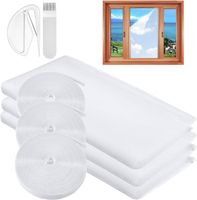 Moskitiera okienna siatka na owady rzep biała zestaw 130x150 cm 2 sztukiof