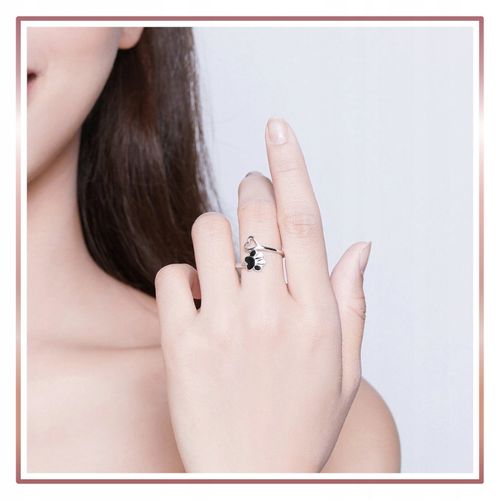 Srebrny Pierścionek Otwarty ŁAPKA PUPILA S925 na Arena.pl