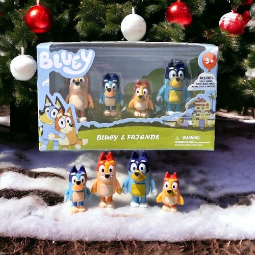 Zestaw Figurek z Bajki BLUEY & FAMILY RODZINA BINGO RADOSNA ZABAWA 4 SZT na Arena.pl