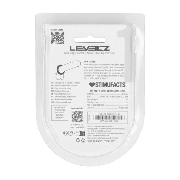 Liquid Silicone Cockring - S - Black zdjęcie 3