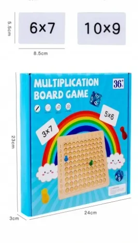 TABLICZKA MNOŻENIA GRA DREWNIANA MONTESSORI DZIECI GRA EDUKACYJNA LOGICZNA na Arena.pl