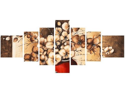 160CM 70CM OBRAZ 7 ELEM OBRAZ KWIATY WAZONIE STORCZYKI ŚCIENNY na Arena.pl