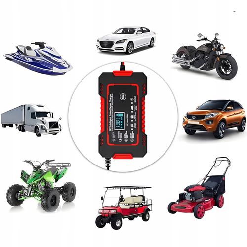 Prostownik samochodowy 12V 10A automatyczny Funkcja naprawy akumulatora LCD na Arena.pl