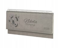 Terminarz DIETETYKA 2026 tyg. kalendarz leżący biurkowy z grawerem