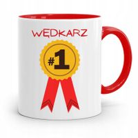 Kubek Czerwony Wędkarza Numer Jeden Prezent Z Nadrukiem Ze Zdjęciem