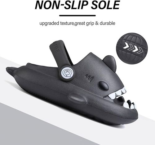 Klapki Dziecięce Rekin Antypoślizgowe Ciemnoszare Kapcie Rozmiar 30 31 EU na Arena.pl