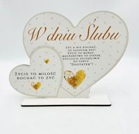 stojak dwa serca md kolor serce- w dniu ślubu 3304-se