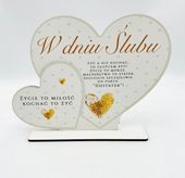 stojak dwa serca md kolor serce- w dniu ślubu 3304-se