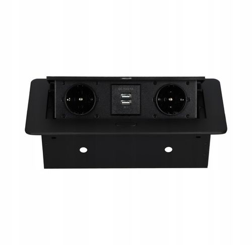 Gniazdo Nablatowe Chowane w Blat Kuchenny Potrójne Wpuszczane 2X 230V Biuro na Arena.pl