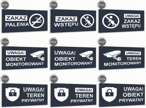 Tabliczka informacyjna ATRACYTOWA nierdzewna STREFA PALENIA DOWOLNY NADRUK na Arena.pl