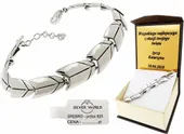 ELEGANCKA MODNA Bransoletka SREBRNA 925 OKSYDOWANA + GRAWER GRATIS. S29