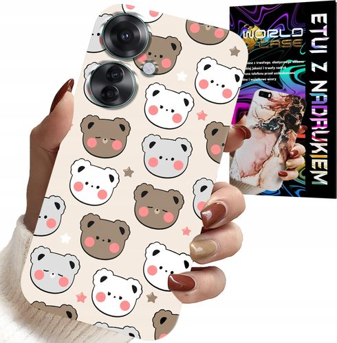 ETUI DO OPPO RENO11 F 5G - MIŚ MISIE WZORY DLA NAJMŁODSZYCH + FOLIA na Arena.pl