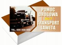 Wizytówki firmowe 200 szt DUŻO WZORÓW do wyboru POMOC DROGOWA LAWETA