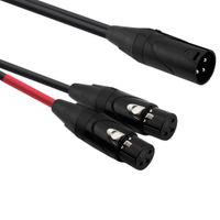 Kabel audio Red's Music XLR M męski - 2x XLR F żeński AU3215BX 1,5m