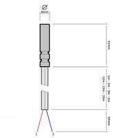 Czujnik Temperatury KTY81-210 z Przewodem PVC 1m