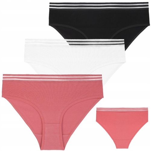 3x Majtki Damskie Figi Bikini Bawełniane Klasyczne Zestaw Komplet MORAJ M na Arena.pl