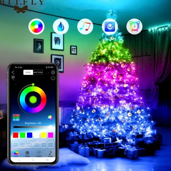 TAŚMA 200 LED INTELIGENTNE LAMPKI APLIKACJA BLUETOOTH PILOT STEROWANIE 20M zdjęcie 5