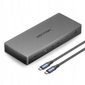 11w1 Stacja dokująca do laptopa DisplayLink 4K HDMI USB C 10Gbps VENTION