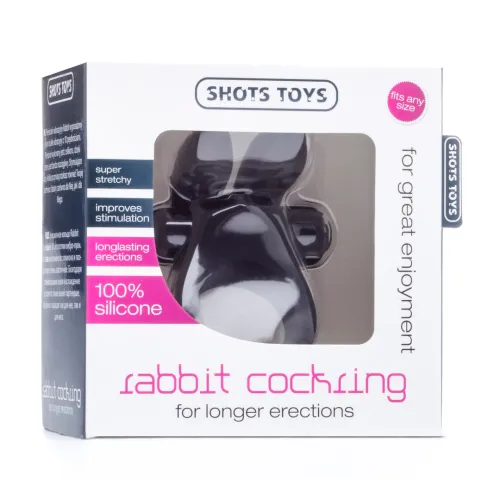 shots toys rabbit - silikonowy pierścień wibrujący z motywem kroliczka na Arena.pl