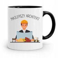 Kubek Czarny Dla Architekta Najlepszy Architekt Z Nadrukiem Ze Zdjęciem