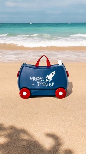 Walizka dziecięca jeżdżąca podróżna na kólkach jeździk MAGIC TRAVEL SPACE na Arena.pl