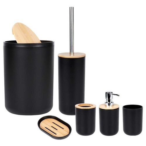 zestaw łazienkowy 6 elementowy 568053 czarny na Arena.pl