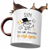 Kubek Bordowy Dla Syna Na Dzień Dziecka Na Prezent Z Nadrukiem Ze Zdjęciem