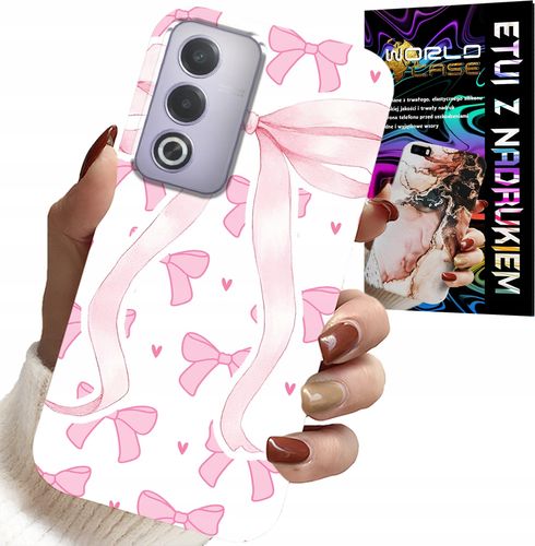 ETUI DO OPPO A80 5G - RÓŻOWE WSTAZKI WSTĄZKA MODNE WZORY CASE na Arena.pl