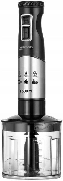 Blender ręczny MPM MBL-34M 1500W Funkcja Turbo Stal nierdzewna Czarny zdjęcie 9