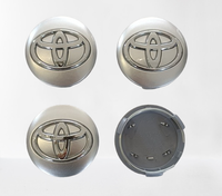 Dekielki Toyota srebrne 57mm. Komplet 4szt.