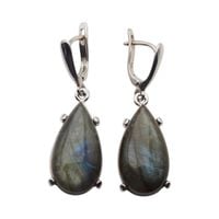 Kolczyki z Labradorytem w srebrze rodowanym