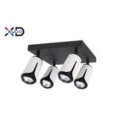 KINKIET LED GU10 OBROTOWY 350° IP20 BIAŁY CZARNY MAT