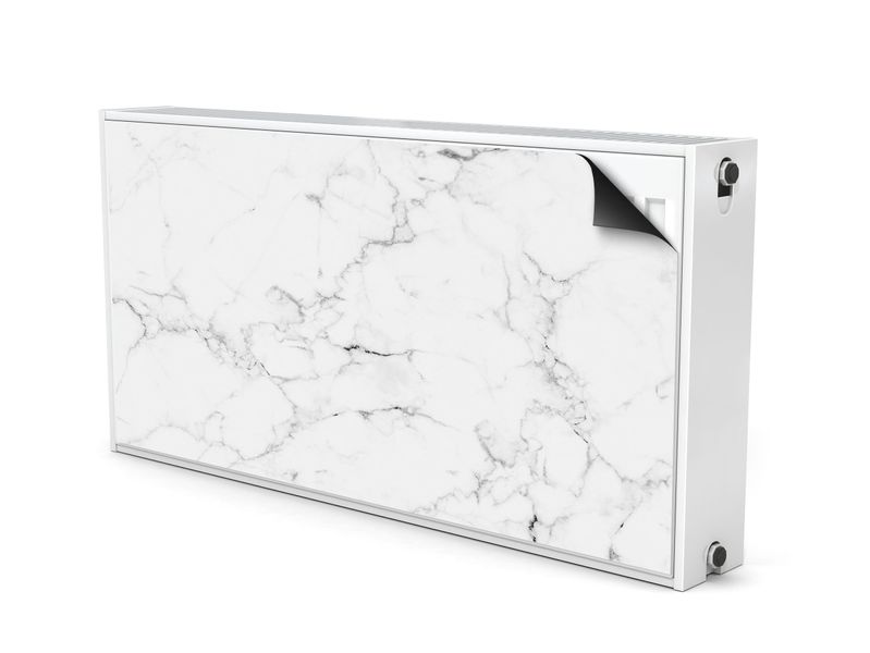 Magnetyczna OSŁONA NA KALORYFER Biały Marmur Abstrakcja 90cm x 60cm zdjęcie 2