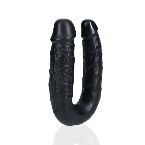 U Shaped Double Dildo 12,7 Cm - Black zdjęcie 1