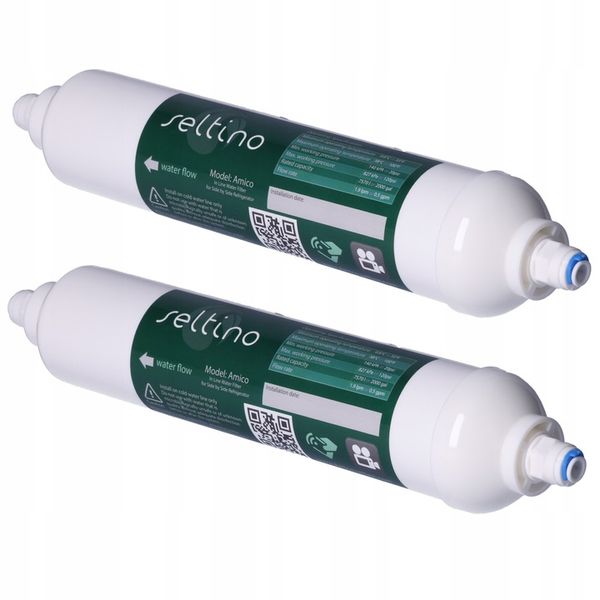 ZESTAW 2x zewnętrzny FILTR Wody Seltino do lodówek SIDE BY SIDE TOP JAKOŚĆ zdjęcie 1