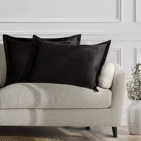 Zestaw 2 poszewek welwetowych z falbaną SIDE 50x70 czarna AmeliaHome