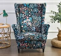 Pokrowiec Na Fotel Uszak Kwiaty Liście Wzory Elastyczny [22Ew6]