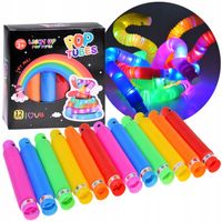 POP TUBE rurki sensoryczne świecące 12szt ZA4709
