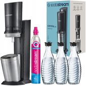 SATURATOR SODASTREAM CRYSTAL 3.0 + 3x SZKLANE KARAFKI BUTELKI +