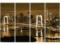 120CM 80 OBRAZ 4 ELEM RAINBOW BRIDGE TOKIO ŚCIENNY