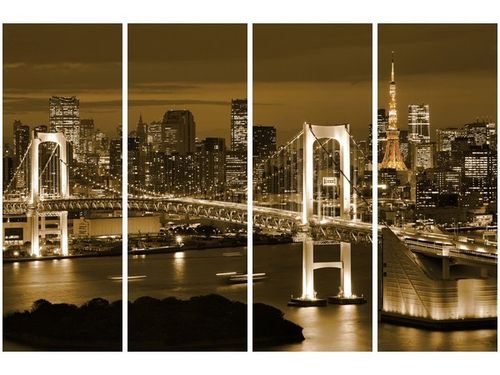 120CM 80 OBRAZ 4 ELEM RAINBOW BRIDGE TOKIO ŚCIENNY na Arena.pl